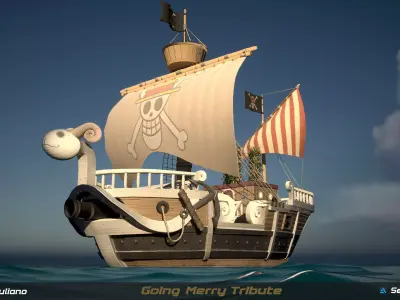 Going Merry Low-poly 3D model