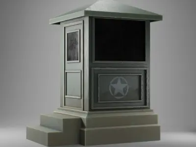 Police Box Low-poly 3D model