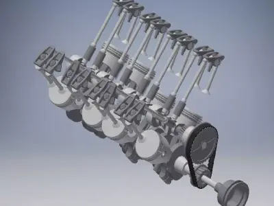 V8 Engine Crankshaft 3D model 3D model