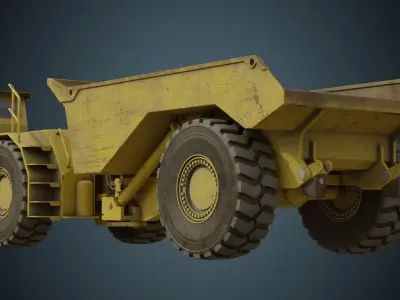 Mining Truck 1B Low-poly 3D model