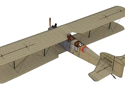 Breguet 14 Low-poly 3D model