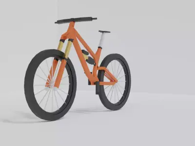 Mountain bike Low-poly 3D model order