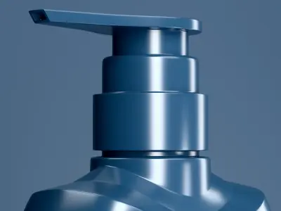 Clean Stylized Shampoo Bottle Low Poly 3D Cosmetic Model 3D model