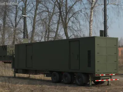 Typhon Battery Operation Center with Antennas Up 3D model