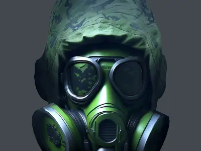 Helmet 3d model military combat Military Low-poly Low-poly 3D model 11