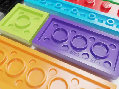 Lego brick collection - 35 pieces 3D model
