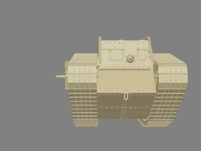 Mark IV  British tank of the First World War 3D model