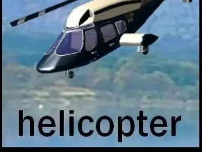 Bell 222 helicopter 1 3D model