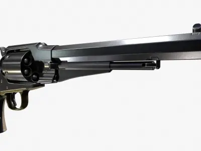 Remington Model 1858 Low-poly 3D model