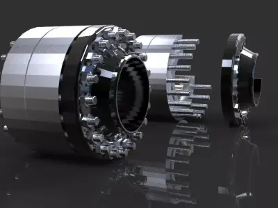 Ball flange Free 3D model