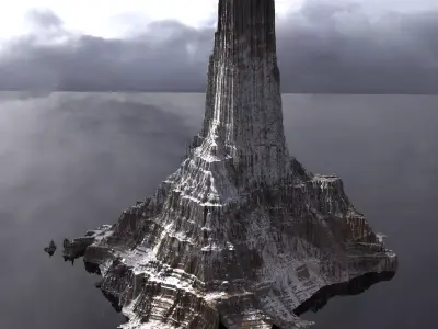 Emperors Mountain Deep Winter 3D model