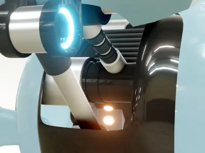 Dron sci fi Low-poly 3D model