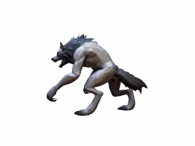  3d Mode Terrifying Werewolf In The Forest 3D model purchase