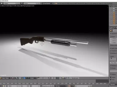 Mossberg5001 shotgun Low-poly 3D model