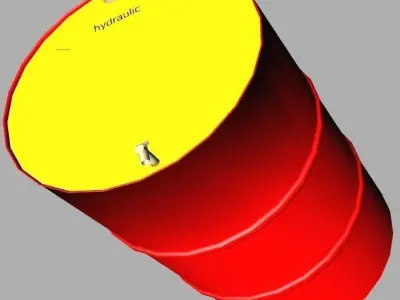 oil drum hydraulic Free 3D model