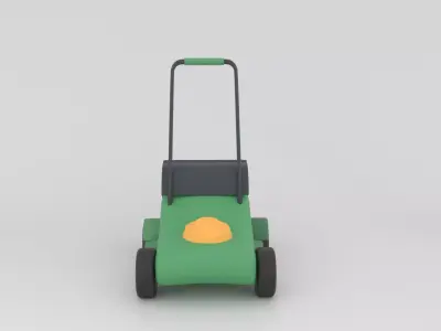 Lawn Mower Low-poly 3D model Low-poly 3D model