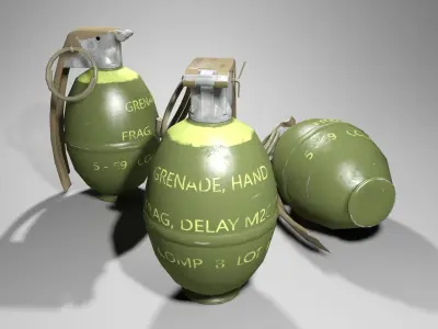 M26A1 Grenade Low-poly 3D model