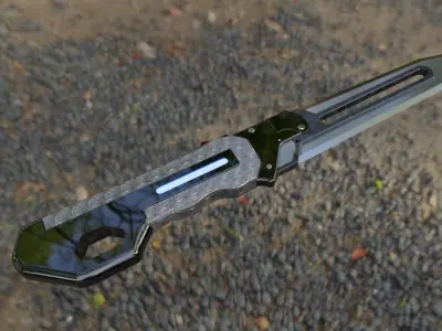scifiKnife for game  Low-poly 3D model