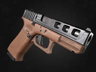 Custom Glock 3d model  Low-poly 3D model
