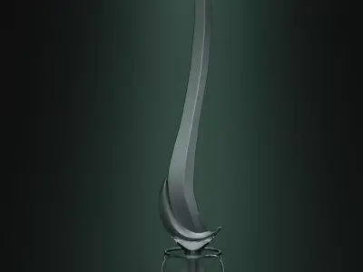 Fantasy Elf Sword PBR Ready for UE5 Low-poly 3D model