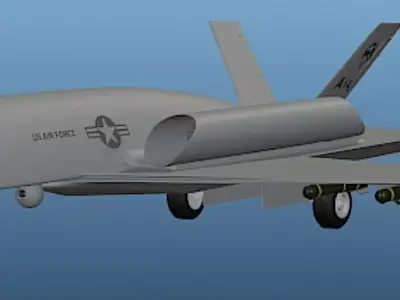 A14A UAV - High Poly 3D Model 3D model