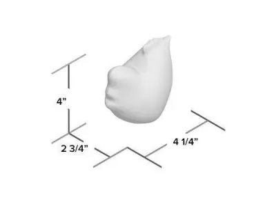 White Decorative Rooster Figurine Animal 3D model