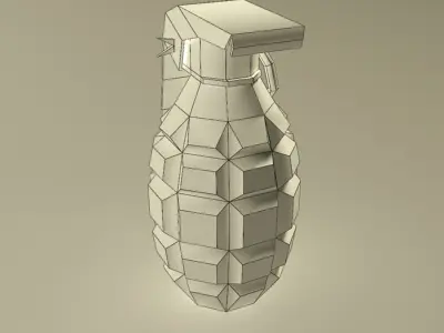  grenade F-1 very low-poly Low-poly 3D model