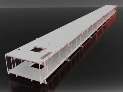 Industrial Metal Ramp 3D model