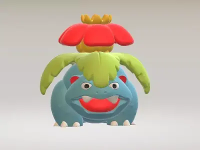 Plant dinosaur 3D printable model 3D print model