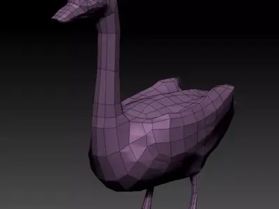 3D DUCK - LOWPOLY goose Low-poly 3D model