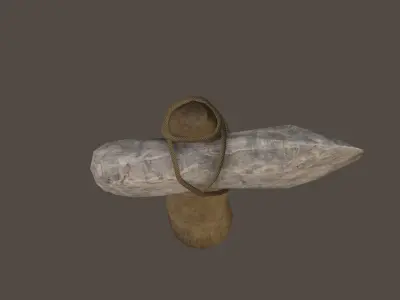 Primitive Axe - Game Ready Low-poly 3D model