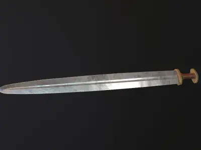 Viking Short Sword PBR Low-poly 3D model