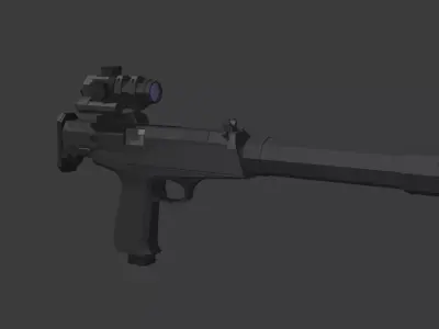 AEK-919 K lowpoly stylized model Low-poly 3D model