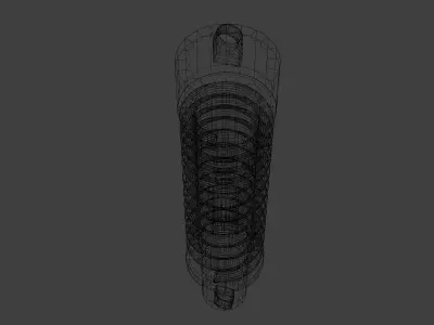 shock absorber rigged Low-poly 3D model