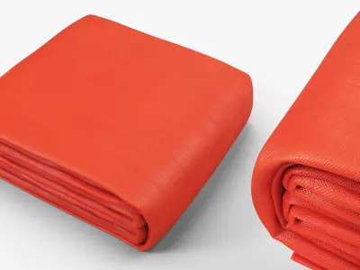 Polyethylene Tarpaulin Sheet Folded 3D model