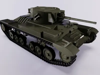 Infantry Tank MkIII Valentine- V Low-poly 3D model