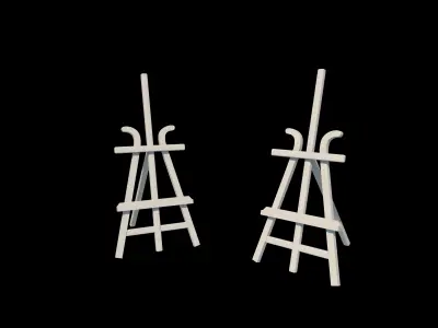  Antique French Mahogany Easel 3D model