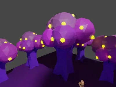 Mushroom Kingdom  Low-poly 3D model