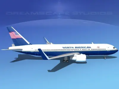 Boeing 767-300 North American 3D model