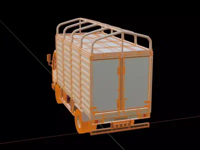 Isuzu Elf Box Truck 3D model