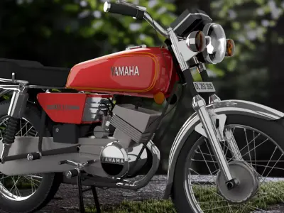 Yamaha RX100 Motorbike 3D model 3D model