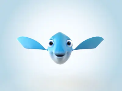 Flying fish 3D model purchase