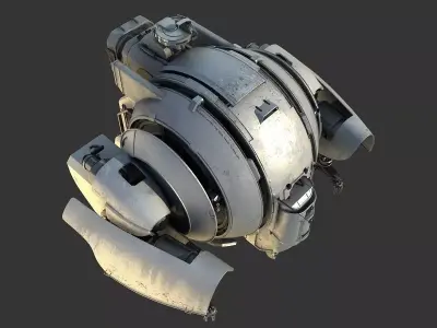 UP-Drone futuristic looking robot 3D model