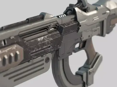 Future Sci-Fi Laser Rifle 3D model