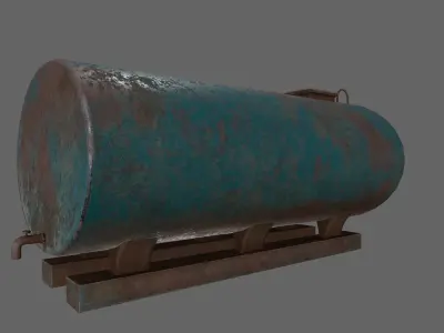 tanker metal tank Low-poly 3D model