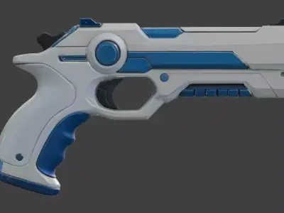 Futuristic Sci-Fi Pulse Pistol  Model Low-poly 3D model
