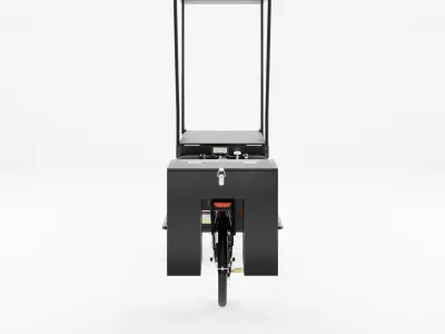 3D Model of Cargobike Cafe Low-poly 3D model
