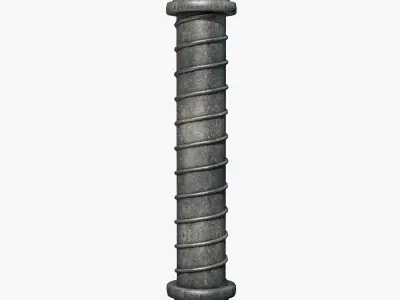 Ancient Column Low-poly 3D model buy