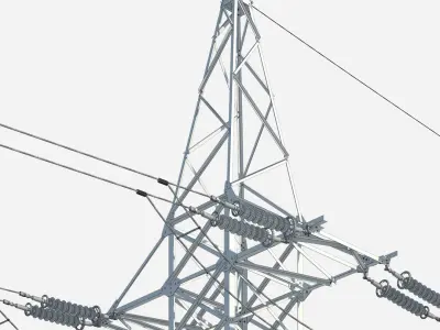 Electrical Power Line 3D model get