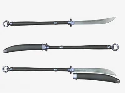 Japanese Spears Collections Black 3D model